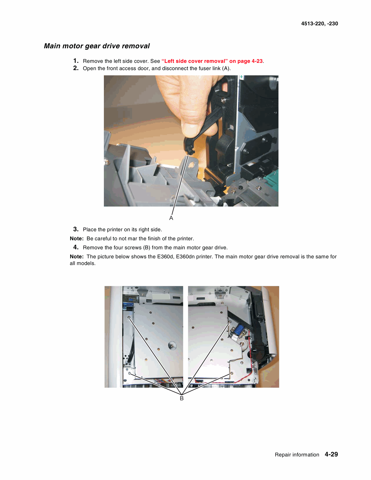 Lexmark E E260d E260dn 4513 Service Manual-4